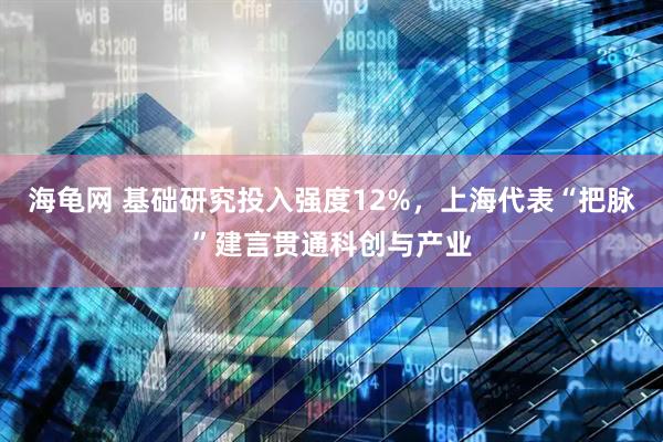 海龟网 基础研究投入强度12%，上海代表“把脉”建言贯通科创与产业